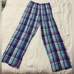 Purple and Teal Plaid Pj Pants